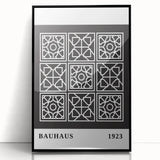 Bohemian Wall Art | Bauhaus Geometric Grid Boho Canvas | Eclectic Print