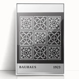 Bohemian Wall Art | Bauhaus Geometric Grid Boho Canvas | Eclectic Print