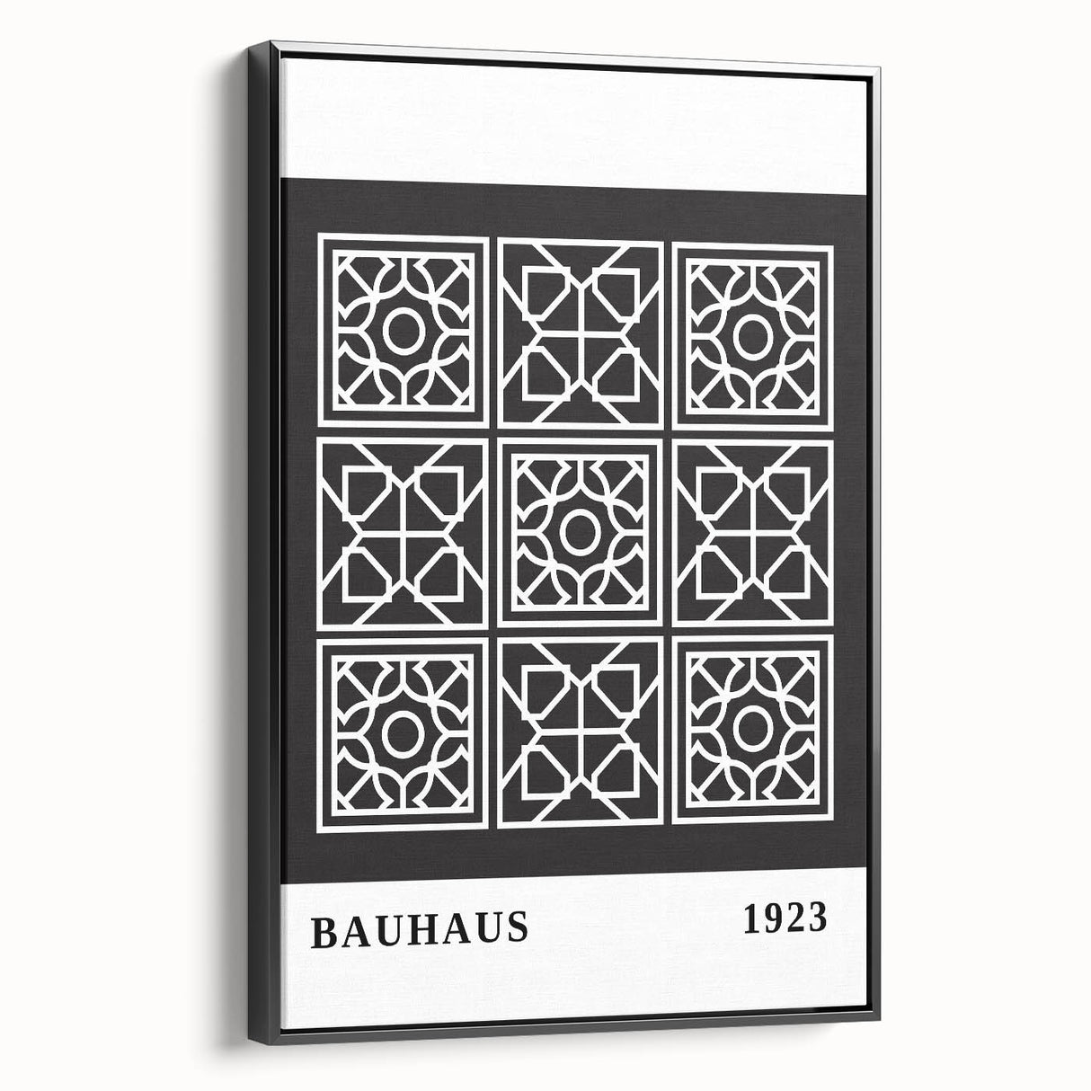 Bohemian Wall Art | Bauhaus Geometric Grid Boho Canvas | Eclectic Print