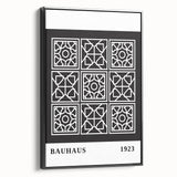 Bohemian Wall Art | Bauhaus Geometric Grid Boho Canvas | Eclectic Print