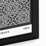 Bohemian Wall Art | Bauhaus Geometric Grid Boho Canvas | Eclectic Print