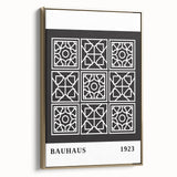Bohemian Wall Art | Bauhaus Geometric Grid Boho Canvas | Eclectic Print