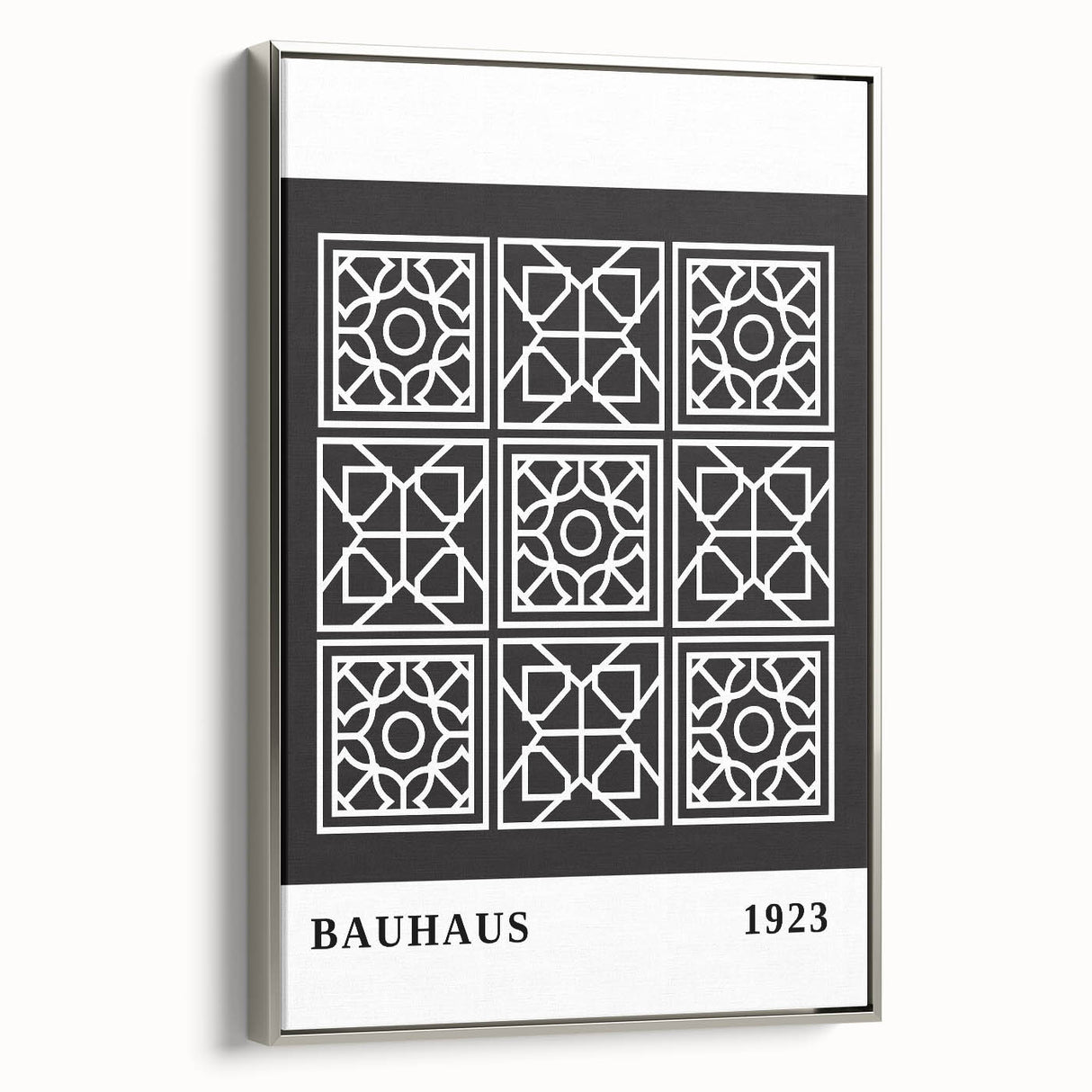 Bohemian Wall Art | Bauhaus Geometric Grid Boho Canvas | Eclectic Print