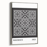 Bohemian Wall Art | Bauhaus Geometric Grid Boho Canvas | Eclectic Print