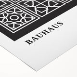 Bohemian Wall Art | Bauhaus Geometric Grid Boho Canvas | Eclectic Print
