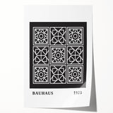 Bohemian Wall Art | Bauhaus Geometric Grid Boho Canvas | Eclectic Print