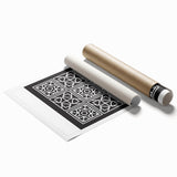 Bohemian Wall Art | Bauhaus Geometric Grid Boho Canvas | Eclectic Print