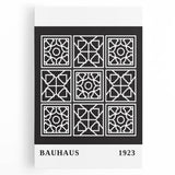 Bohemian Wall Art | Bauhaus Geometric Grid Boho Canvas | Eclectic Print