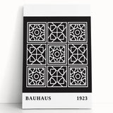 Bohemian Wall Art | Bauhaus Geometric Grid Boho Canvas | Eclectic Print
