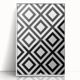 Bohemian Wall Art | Bold Bauhaus Diamond Geometric Canvas | Eclectic Print