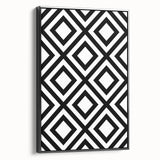 Bohemian Wall Art | Bold Bauhaus Diamond Geometric Canvas | Eclectic Print