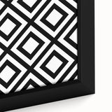 Bohemian Wall Art | Bold Bauhaus Diamond Geometric Canvas | Eclectic Print
