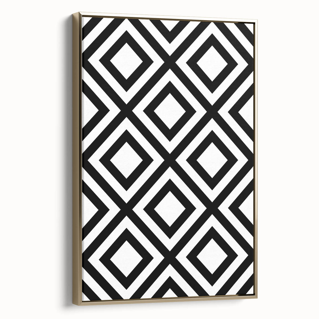 Bohemian Wall Art | Bold Bauhaus Diamond Geometric Canvas | Eclectic Print