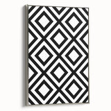 Bohemian Wall Art | Bold Bauhaus Diamond Geometric Canvas | Eclectic Print
