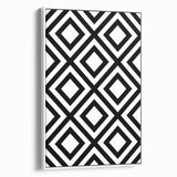 Bohemian Wall Art | Bold Bauhaus Diamond Geometric Canvas | Eclectic Print