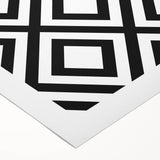 Bohemian Wall Art | Bold Bauhaus Diamond Geometric Canvas | Eclectic Print