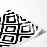 Bohemian Wall Art | Bold Bauhaus Diamond Geometric Canvas | Eclectic Print