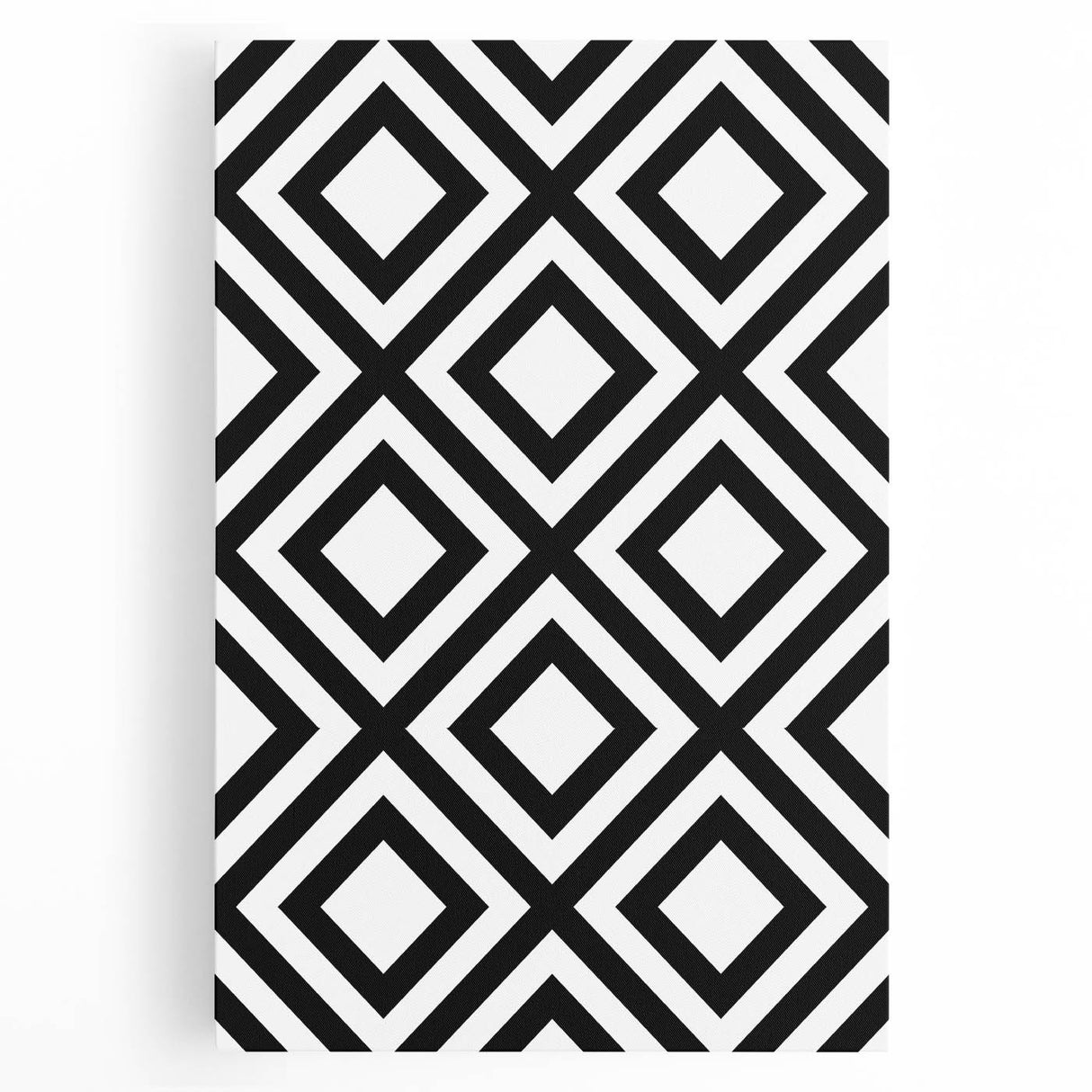 Bohemian Wall Art | Bold Bauhaus Diamond Geometric Canvas | Eclectic Print