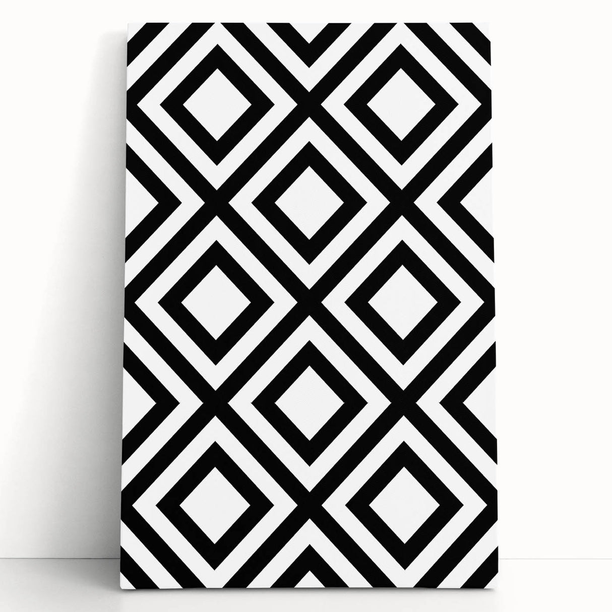Bohemian Wall Art | Bold Bauhaus Diamond Geometric Canvas | Eclectic Print