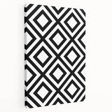 Bohemian Wall Art | Bold Bauhaus Diamond Geometric Canvas | Eclectic Print