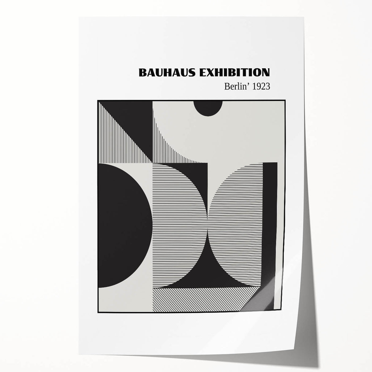 Bohemian Wall Art | Bauhaus Geometric Shapes Boho Canvas | Eclectic Print