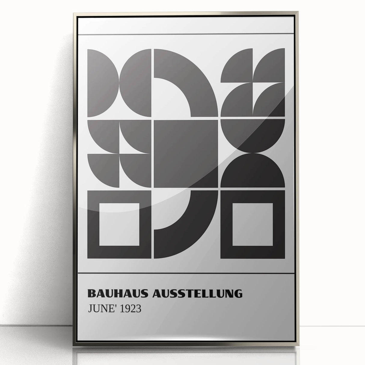 Bohemian Wall Art | Bauhaus Geometric Shapes Boho Canvas | Eclectic Print