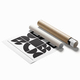 Bohemian Wall Art | Bauhaus Geometric Shapes Boho Canvas | Eclectic Print