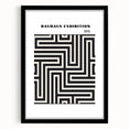 Bohemian Wall Art | Bauhaus Maze Geometric Boho Canvas | Eclectic Print