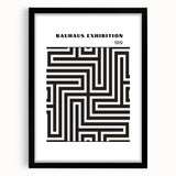 Bohemian Wall Art | Bauhaus Maze Geometric Boho Canvas | Eclectic Print