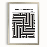 Bohemian Wall Art | Bauhaus Maze Geometric Boho Canvas | Eclectic Print