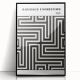 Bohemian Wall Art | Bauhaus Maze Geometric Boho Canvas | Eclectic Print