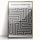 Bohemian Wall Art | Bauhaus Maze Geometric Boho Canvas | Eclectic Print