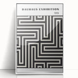 Bohemian Wall Art | Bauhaus Maze Geometric Boho Canvas | Eclectic Print