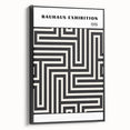 Bohemian Wall Art | Bauhaus Maze Geometric Boho Canvas | Eclectic Print