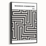 Bohemian Wall Art | Bauhaus Maze Geometric Boho Canvas | Eclectic Print