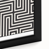 Bohemian Wall Art | Bauhaus Maze Geometric Boho Canvas | Eclectic Print
