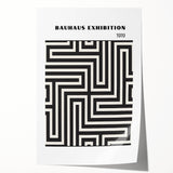 Bohemian Wall Art | Bauhaus Maze Geometric Boho Canvas | Eclectic Print