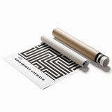 Bohemian Wall Art | Bauhaus Maze Geometric Boho Canvas | Eclectic Print