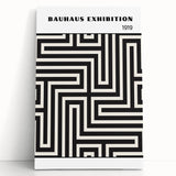 Bohemian Wall Art | Bauhaus Maze Geometric Boho Canvas | Eclectic Print