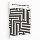 Bohemian Wall Art | Bauhaus Maze Geometric Boho Canvas | Eclectic Print