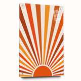 Bohemian Wall Art | Retro Sunburst Design | Boho Decor Canvas Print