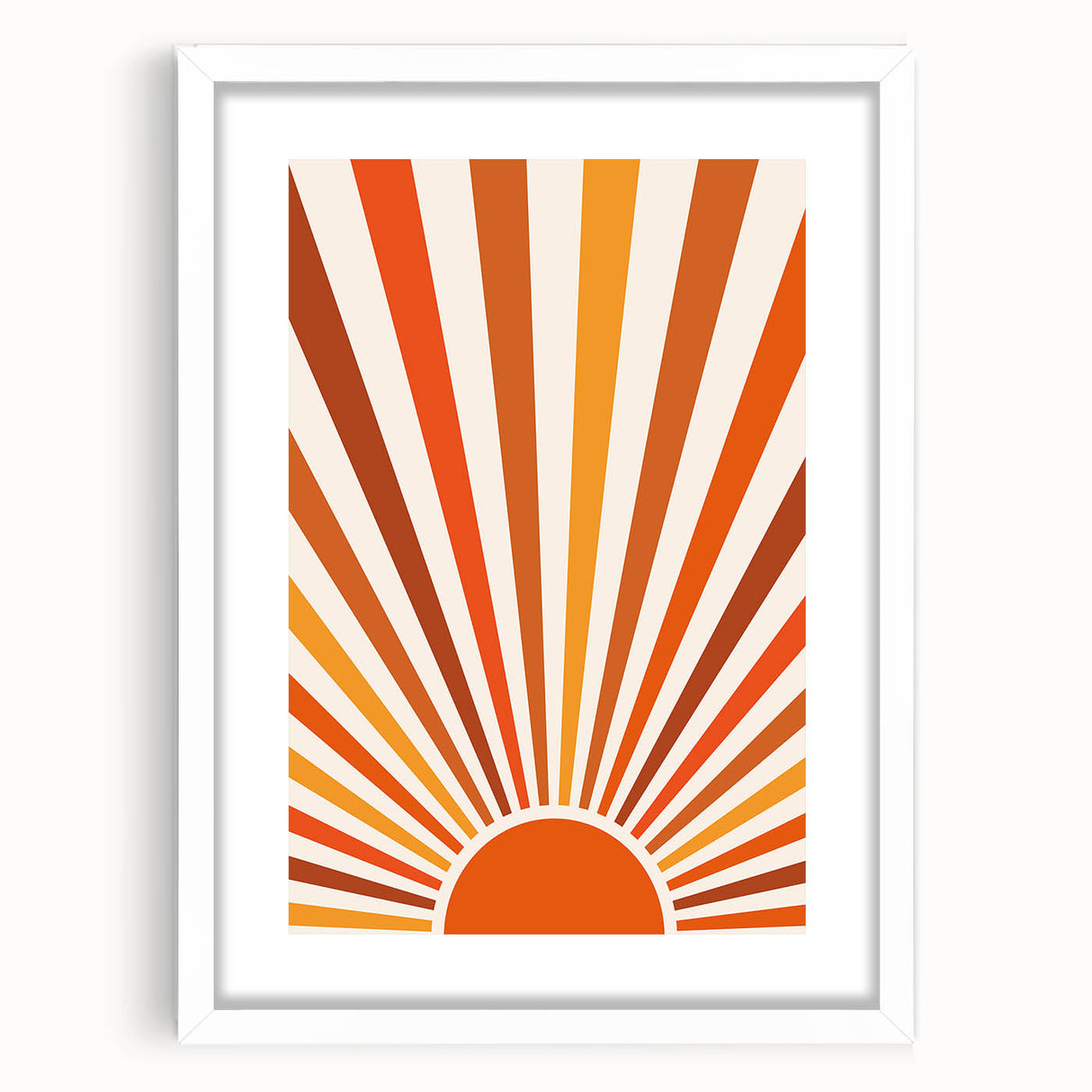 Bohemian Wall Art | Retro Sunburst Design | Boho Decor Canvas Print