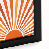 Bohemian Wall Art | Retro Sunburst Design | Boho Decor Canvas Print