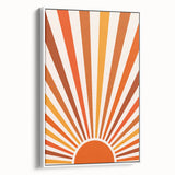 Bohemian Wall Art | Retro Sunburst Design | Boho Decor Canvas Print