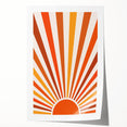 Bohemian Wall Art | Retro Sunburst Design | Boho Decor Canvas Print