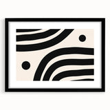 Bohemian Wall Art | Minimalist Black and White Boho Canvas | Eclectic Art Print