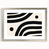 Bohemian Wall Art | Minimalist Black and White Boho Canvas | Eclectic Art Print