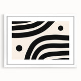 Bohemian Wall Art | Minimalist Black and White Boho Canvas | Eclectic Art Print