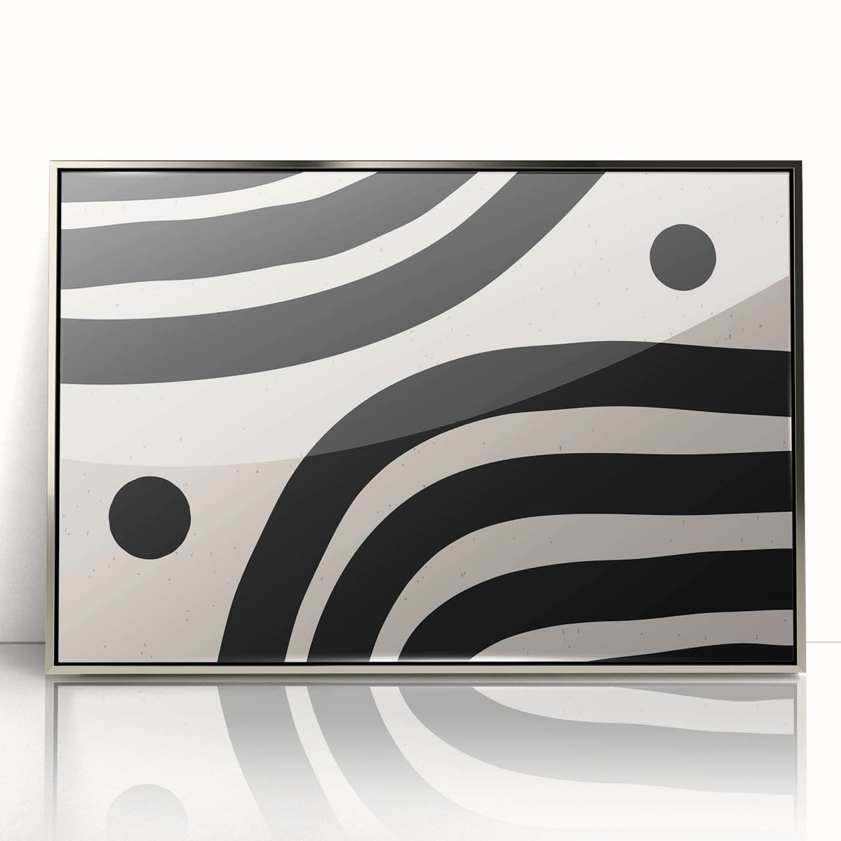 Bohemian Wall Art | Minimalist Black and White Boho Canvas | Eclectic Art Print