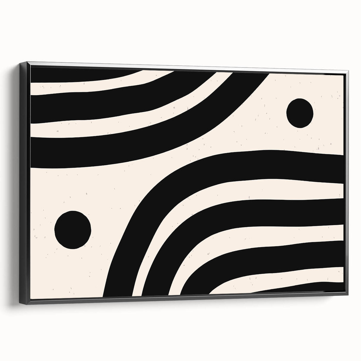 Bohemian Wall Art | Minimalist Black and White Boho Canvas | Eclectic Art Print